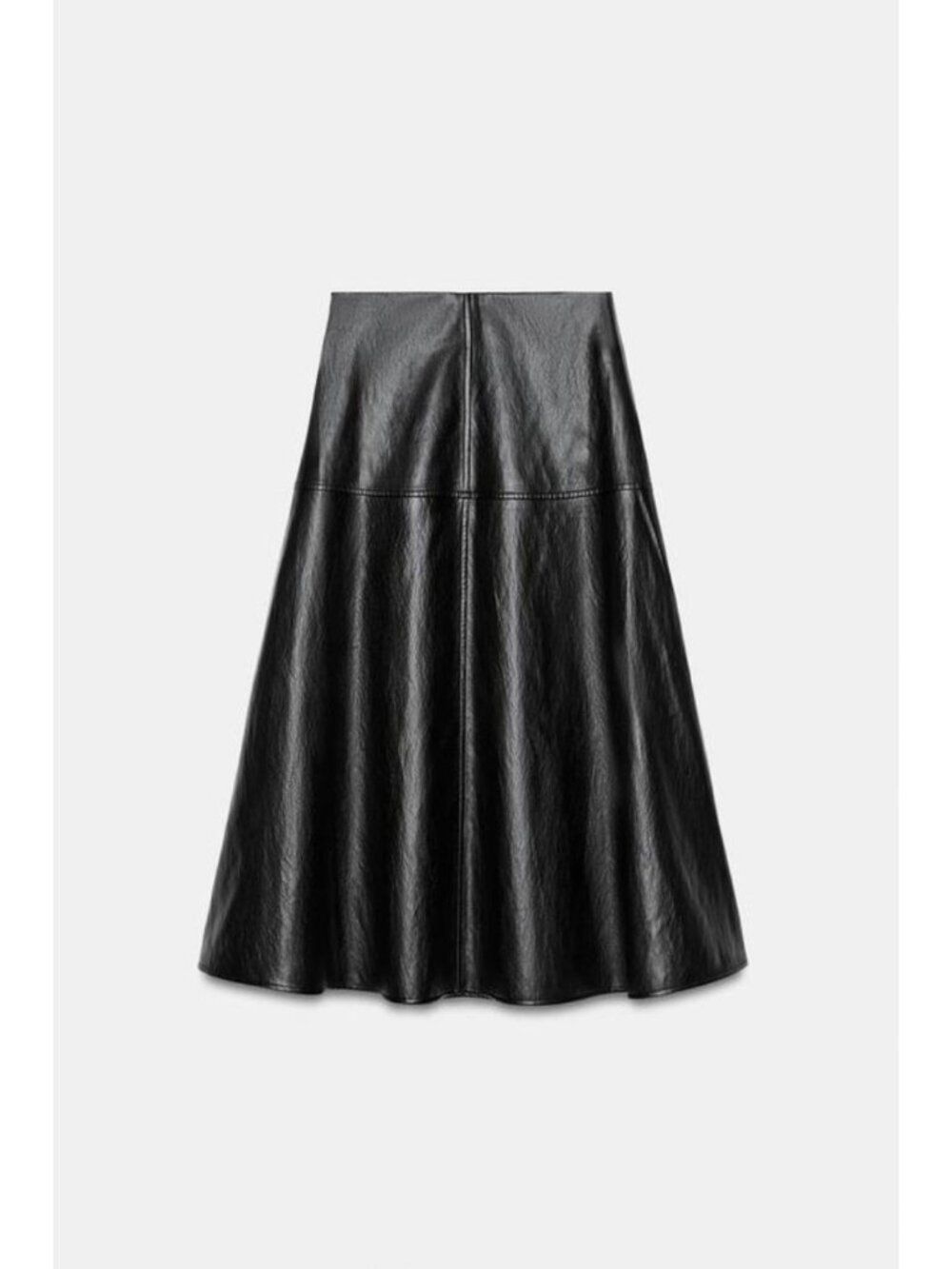 ZARA FAUX LEATHER A-LINE MIDI SKIRT 4387/292/800 - Picture 4 of 5
